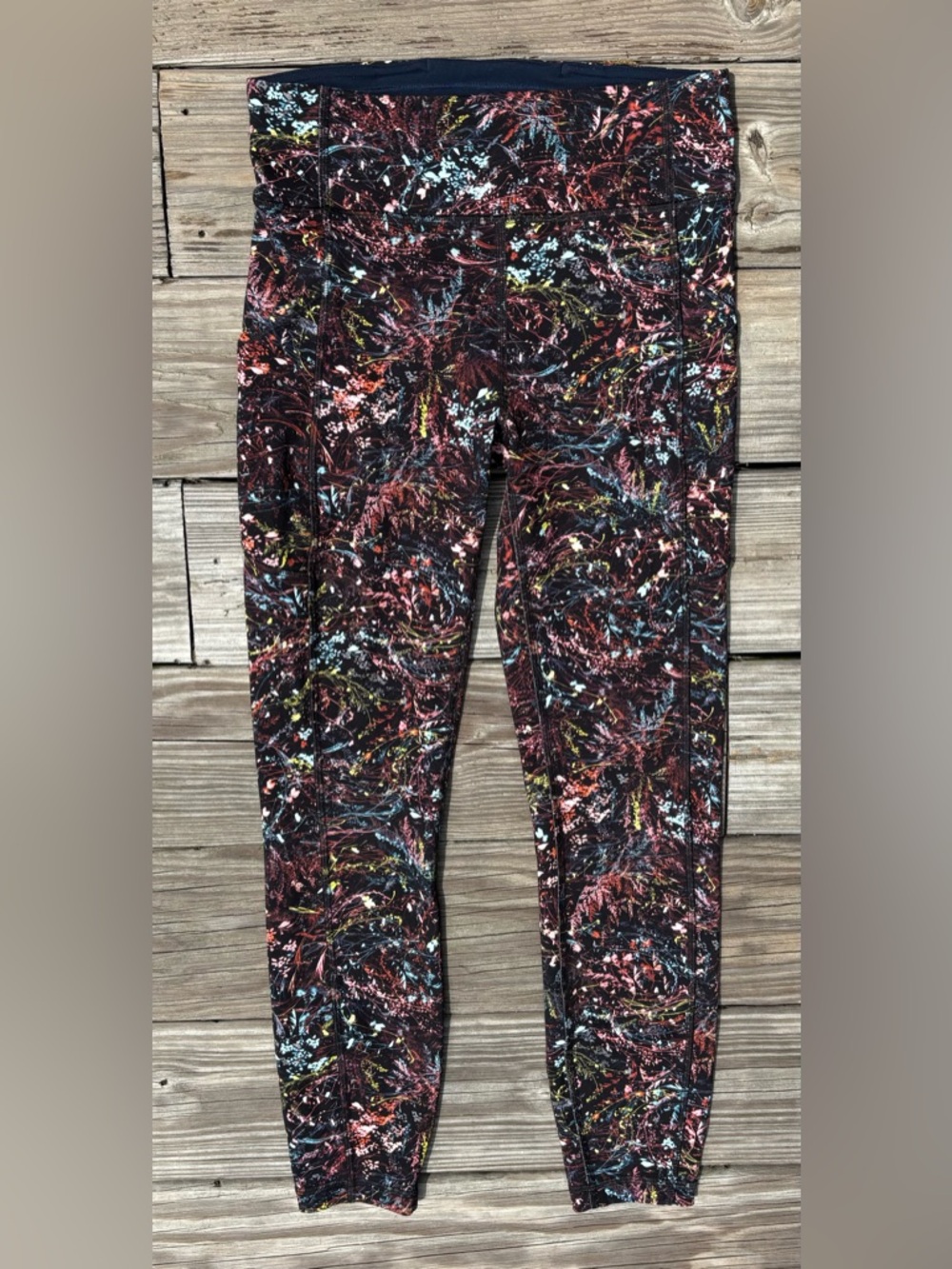 Lululemon • Align Pant II 26" Foliage Overlay Pockets Multi Size 6